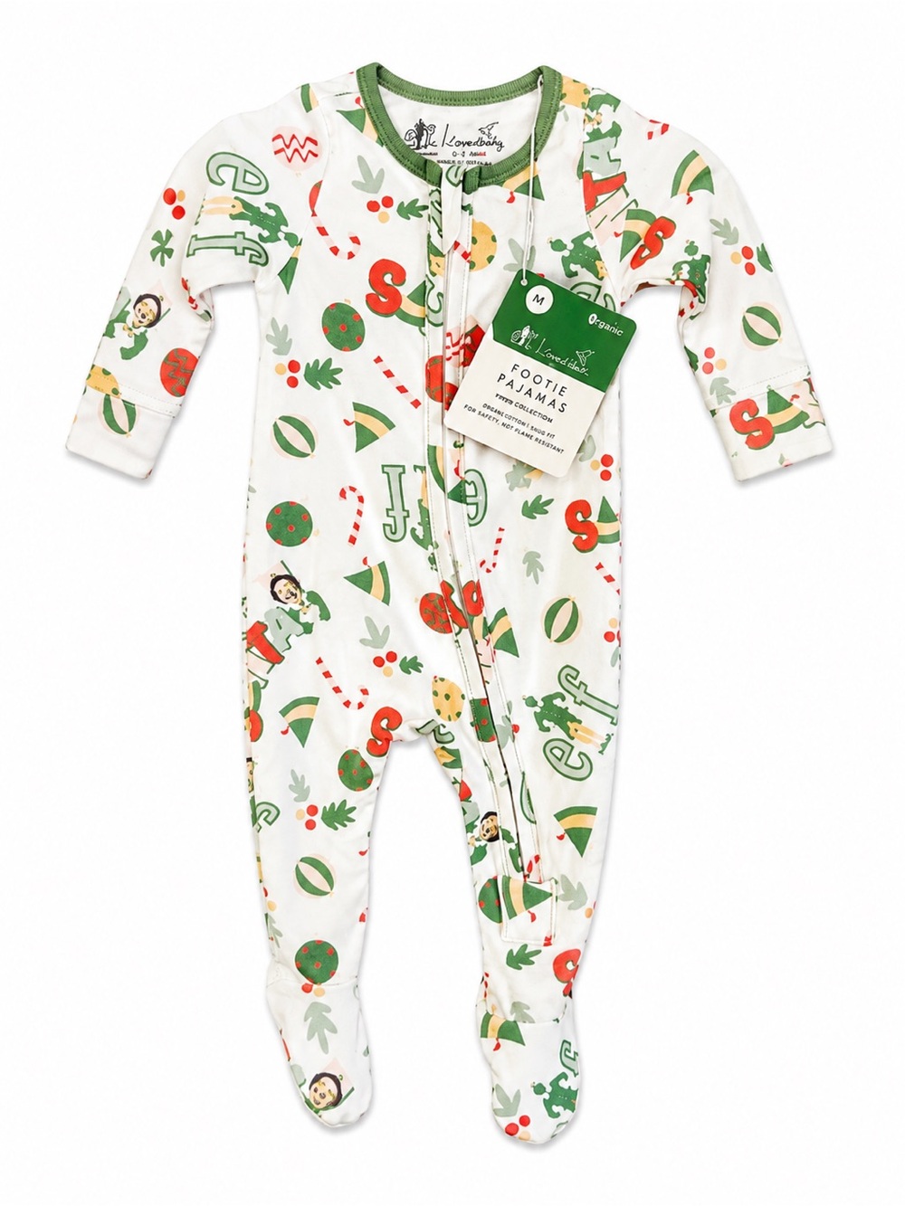 NWT Copper Pearl Elf Christmas Footie Pajamas Newborn Holiday Zip Sleeper